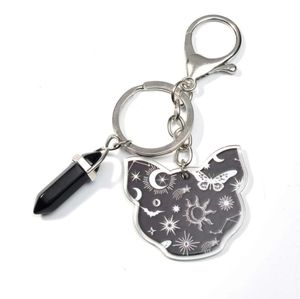 Moon Cat Keychain